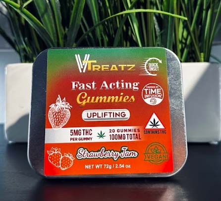 Photograph of product: Strawberry Jam 100mg Fast Acting Gummies