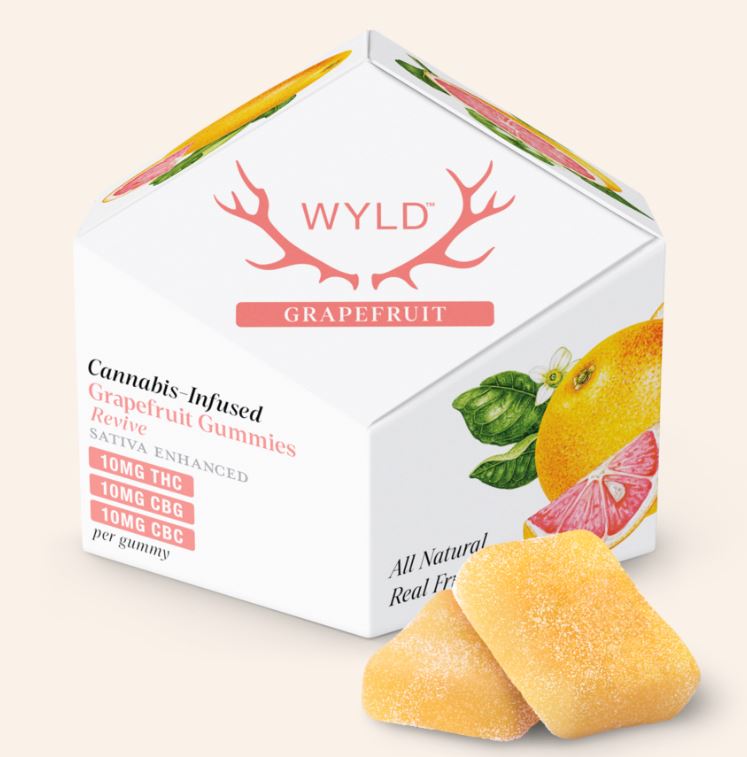 Photograph of product: Grapefruit 1:1:1 CBC:CBG:TH-oui Oui'd Enhanced Gummies 10pk | 100mg:100mg:100mg