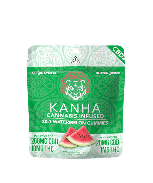 Photograph of product: Watermelon | 20:1 CBD:THC Gummies