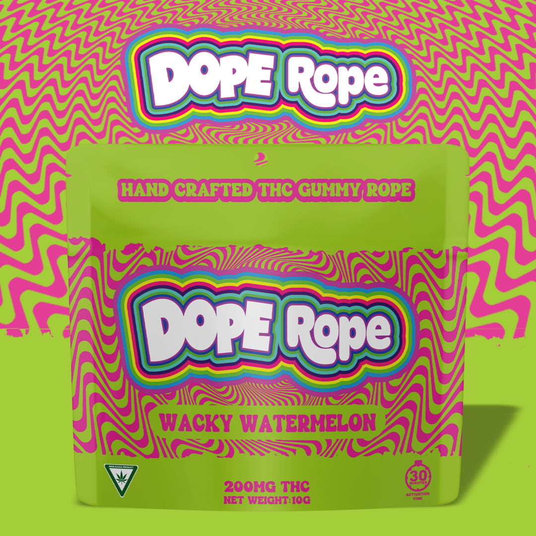 Photograph of product: Dope Rope - Wacky Watermelon 200mg Gummy