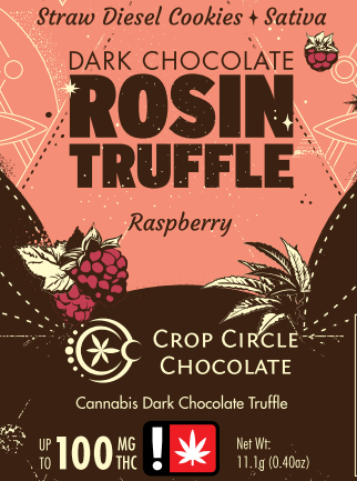 Photograph of product: Crop Circle | High Dose Truffle | Raspberry | 100mg