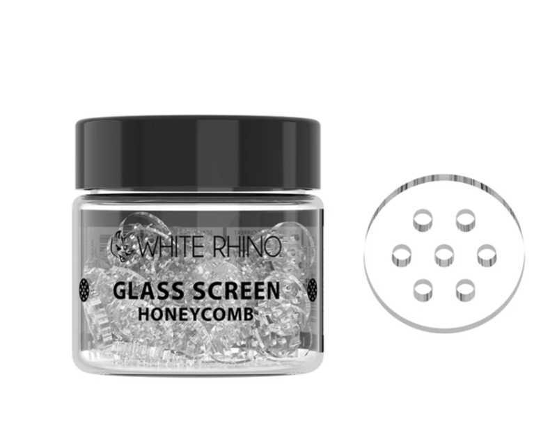 Photograph of product: Honeycomb Glass Screen - White Rino