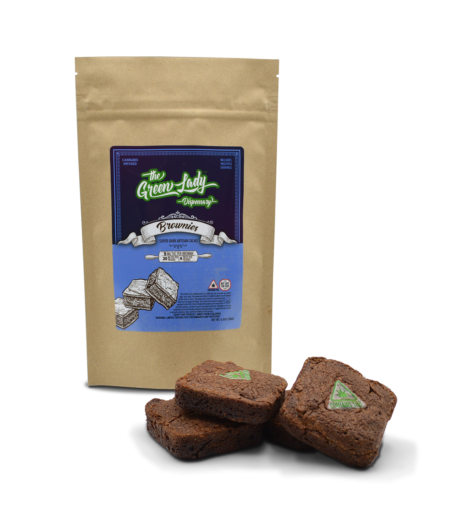 Photograph of product: Fresh Baked - Brownies - 20mg TH-oui, 4 Servings, 5mg