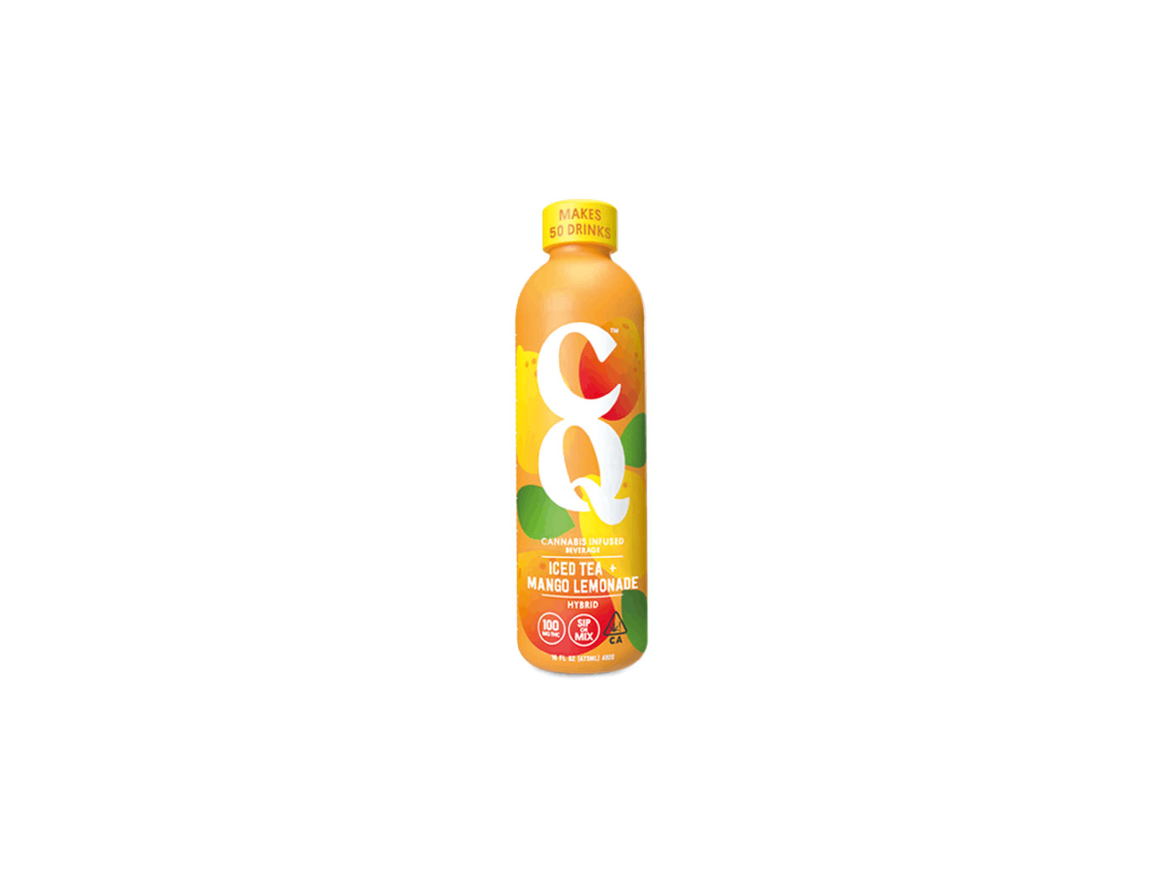 Photograph of product: Oui'd Quencher Drink 16oz Iced Tea Mango Lemonade 100mg