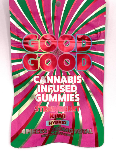 Photograph of product: Good Good Gummies - 4pc x 200mg - Strawberry Kiwi (H)