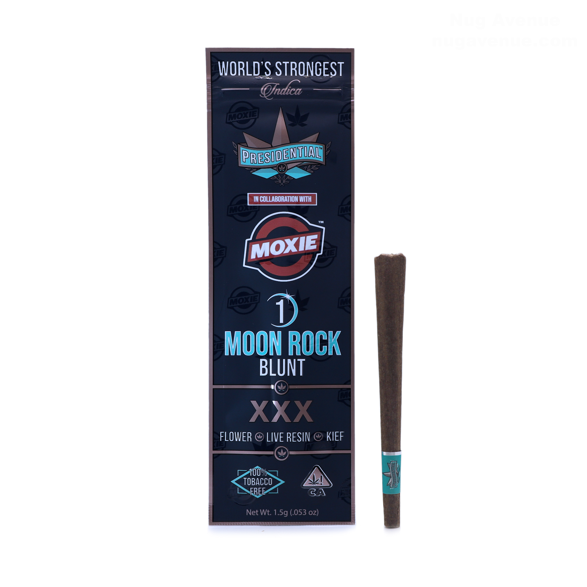 Photograph of product: Presidential x Moxie - XXX 3pk - Mini Moon Rock Blunt 2.1g
