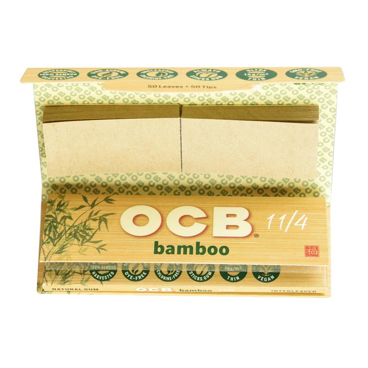 Photograph of product: OCB Bamboo Rolling Papers with Tips 1 1/4 in