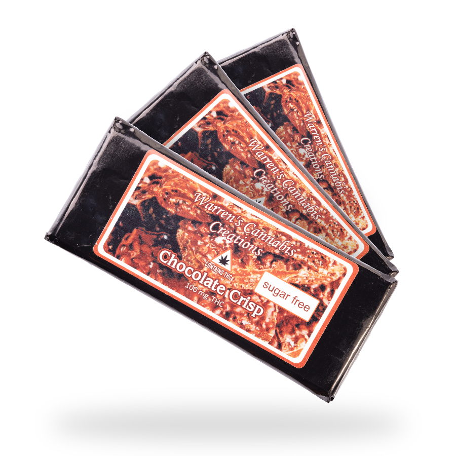 Photograph of product: 100mg Sugar Free Chocolate Crisp Chocolate Bar
