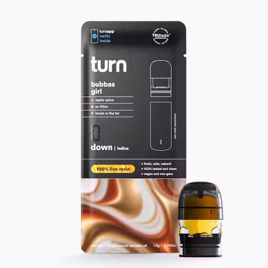 Photograph of product: Turn | Bubbas Girl | Live Resin | 1g POD