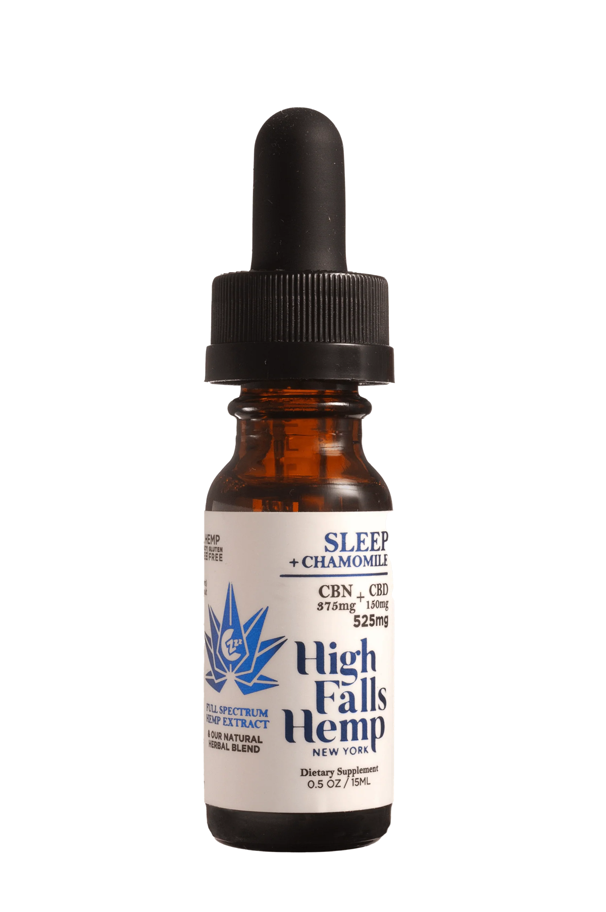 Photograph of product: High Falls Hemp | Sleep + Chamomile | CBD + CBN Tincture 525mg