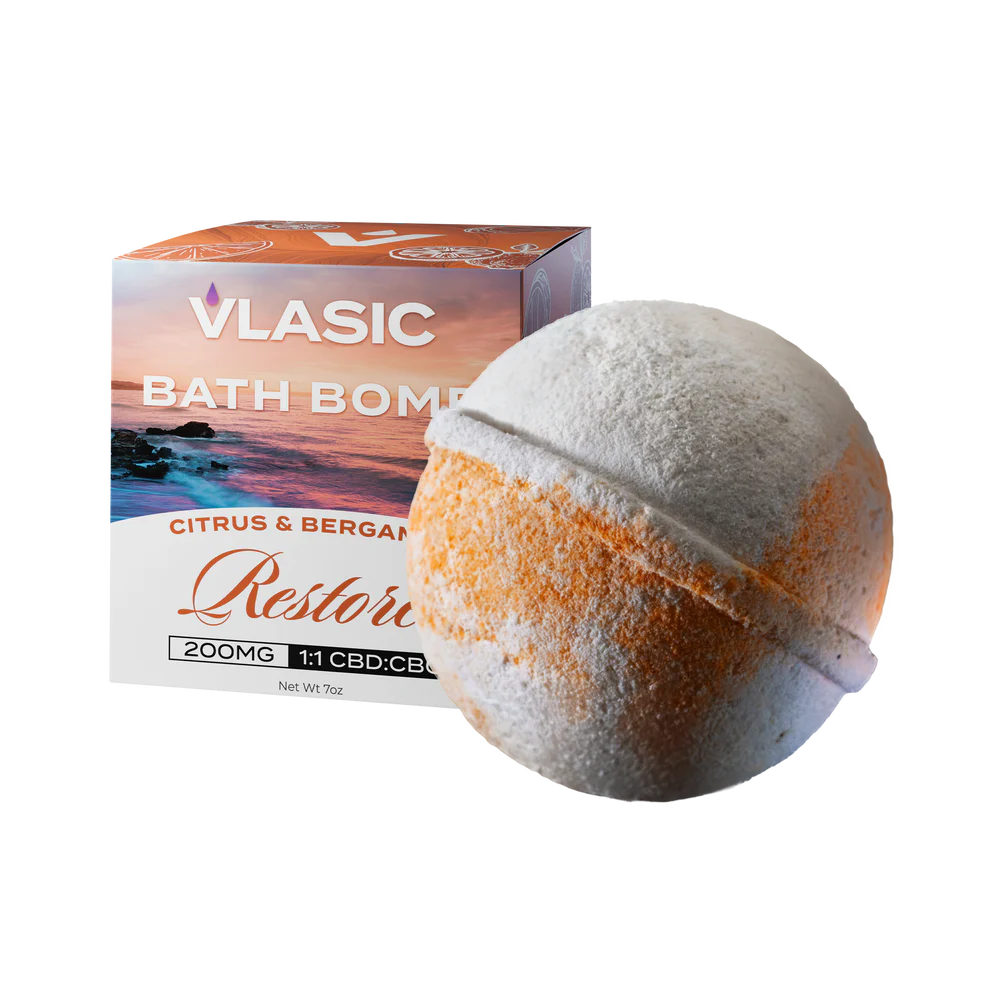 Photograph of product: CBD/CBG Bath Bomb - Citrus & Bergamot