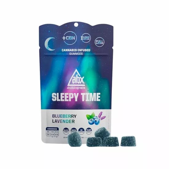 Photograph of product: Blueberry Lavender Sleepy Time Gummies ABX