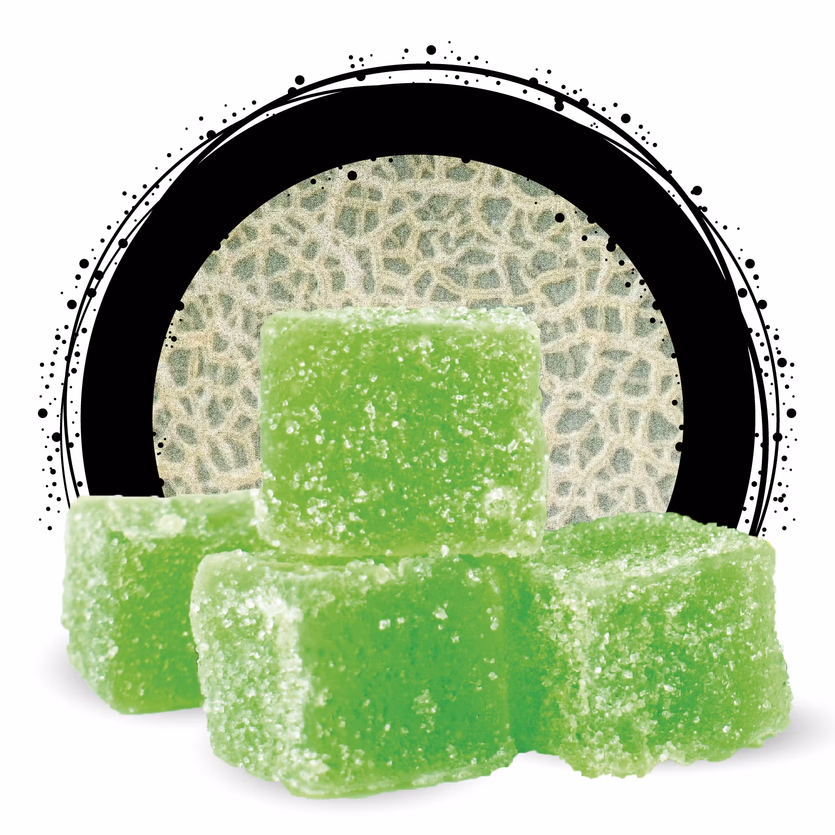 Photograph of product: Melon Soft Chews | 100mg | 20ct (H)