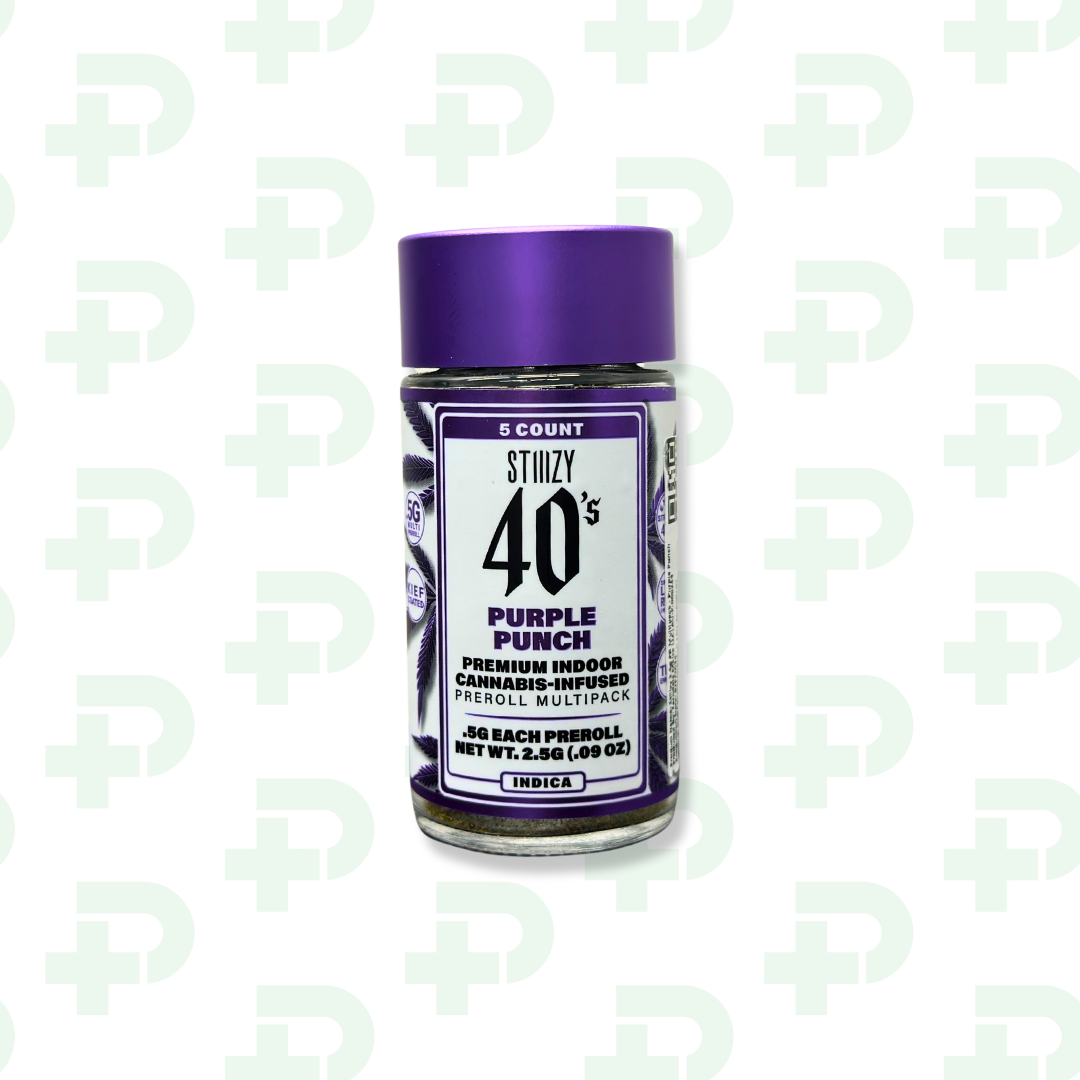Photograph of product: Stiiizy 5 Pack Prerolls - Oui'd - Purple Punch