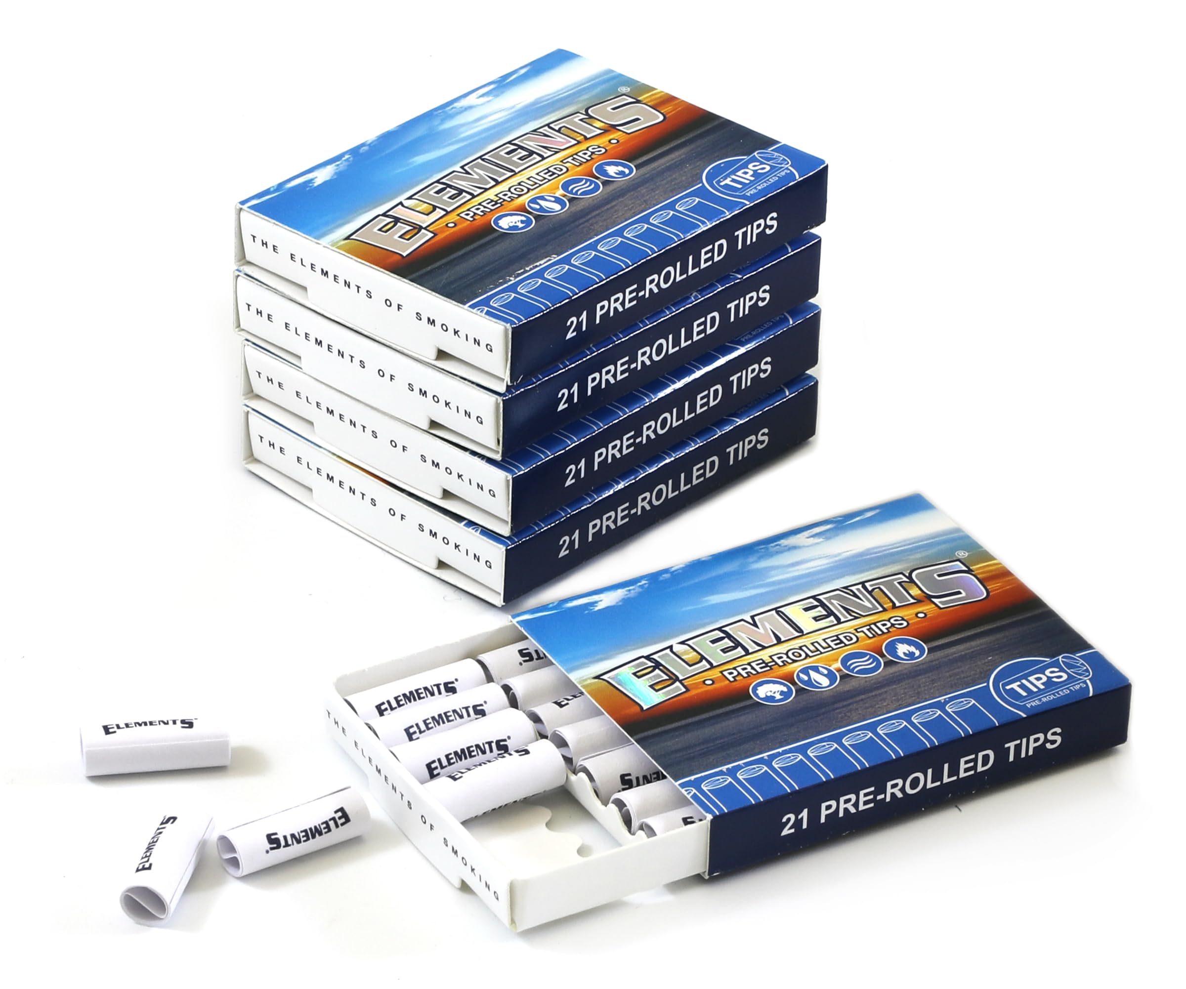 Photograph of Product: ELEMENTS PRE ROLLED TIPS 21-PACK