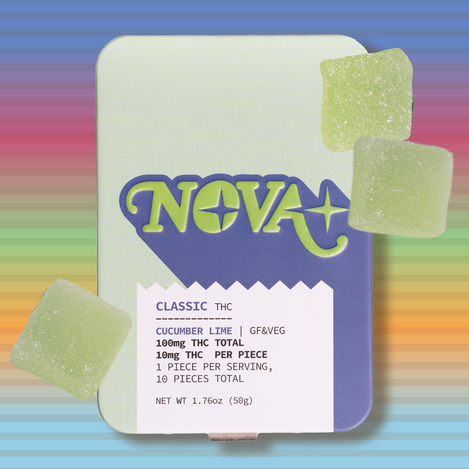 Photograph of product: Classic | Cucumber Lime Gummies 100mg
