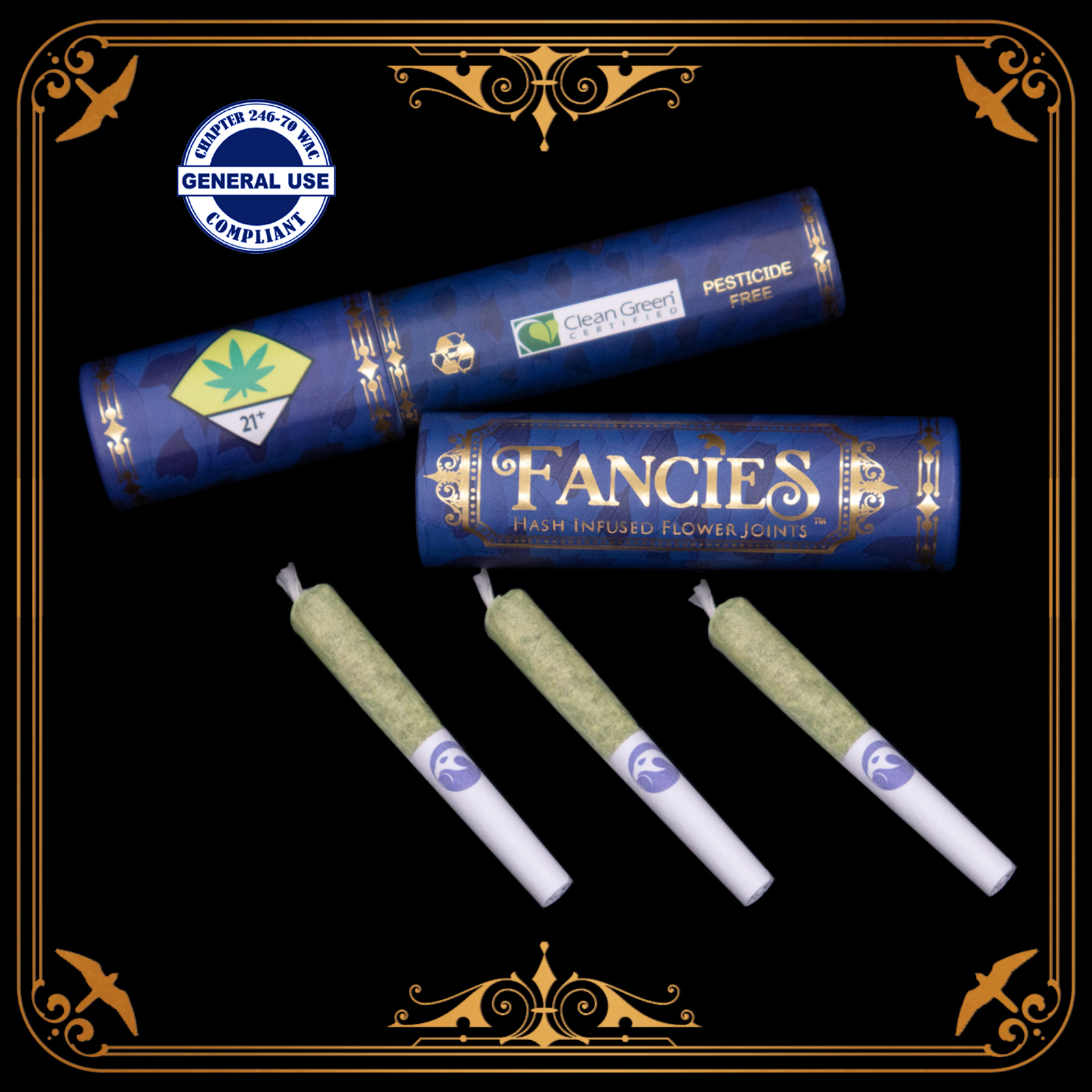 Photograph of product: Pacific Purple Flower X MAC1 au chocolat Fancies 3-Pack | 1g (DOH)