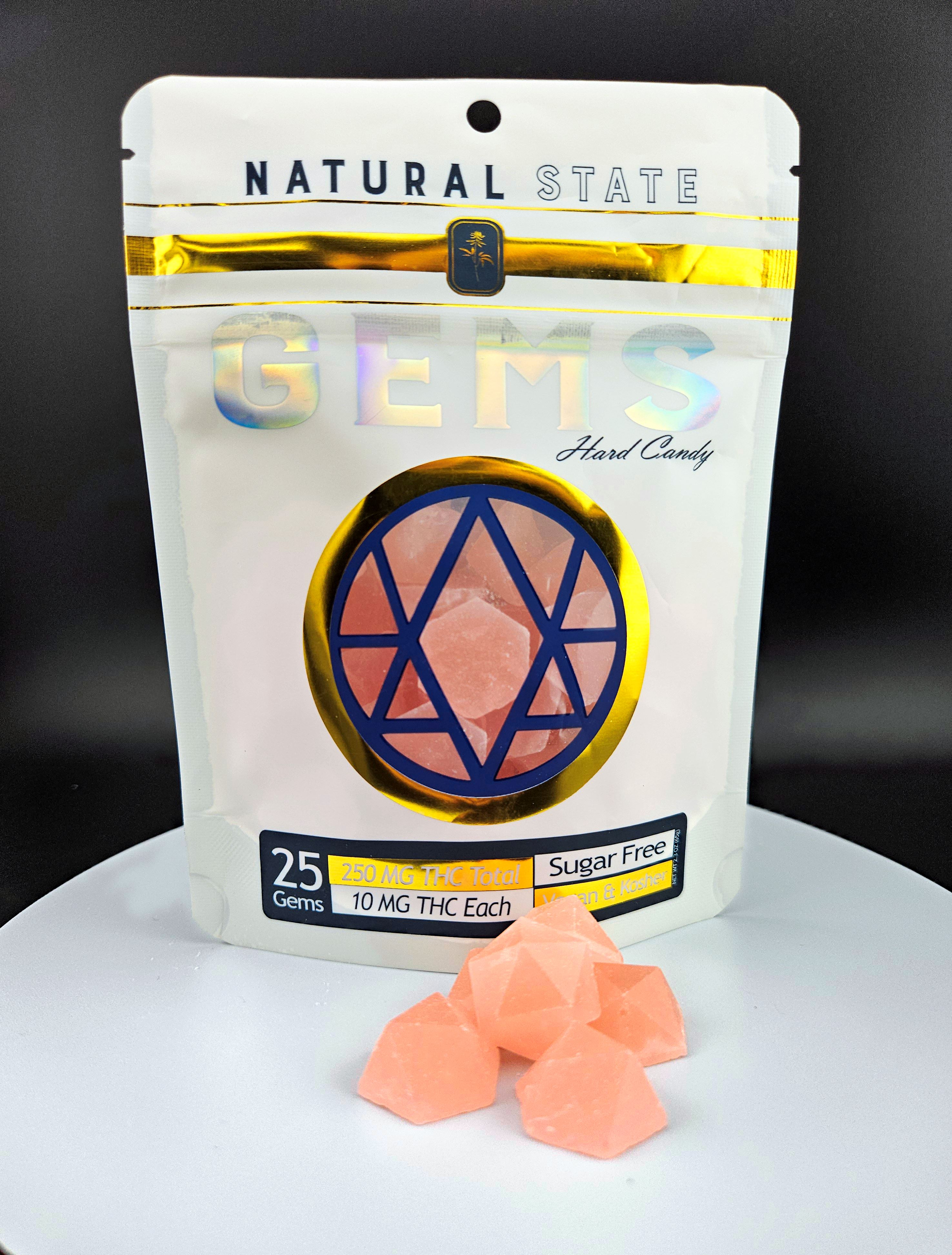 Photograph of product: Natural State Cherry Limeade Gems 250mg 25pk