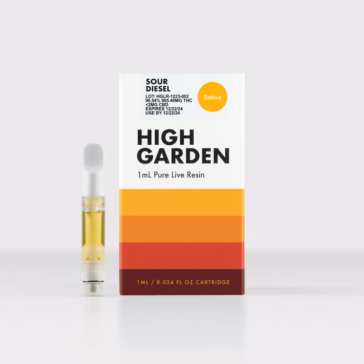 Photograph of Product: High Garden / Live Resin 510 Cart / / Sour Diesel