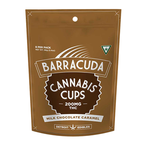 Photograph of product: Barracuda Caramel Chocolate Cups (200mg TH-oui)