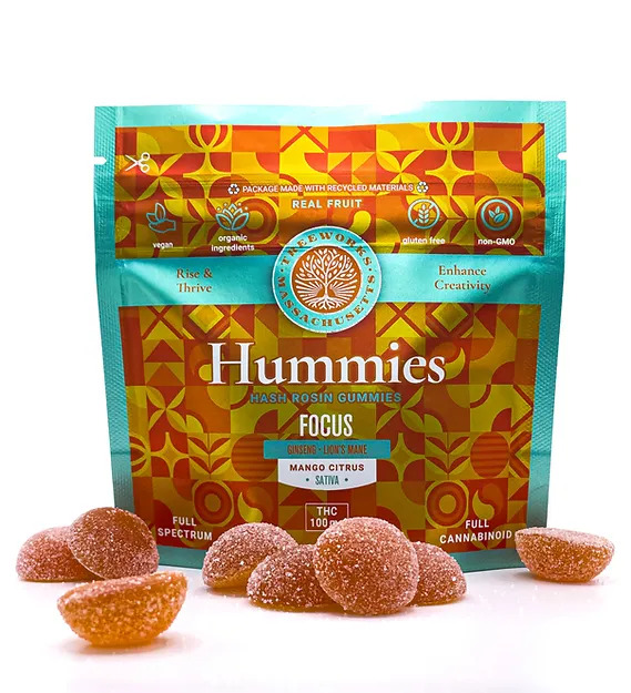 Photograph of product: Focus Hummies | 100mg | au chocolat Rosin Gummies
