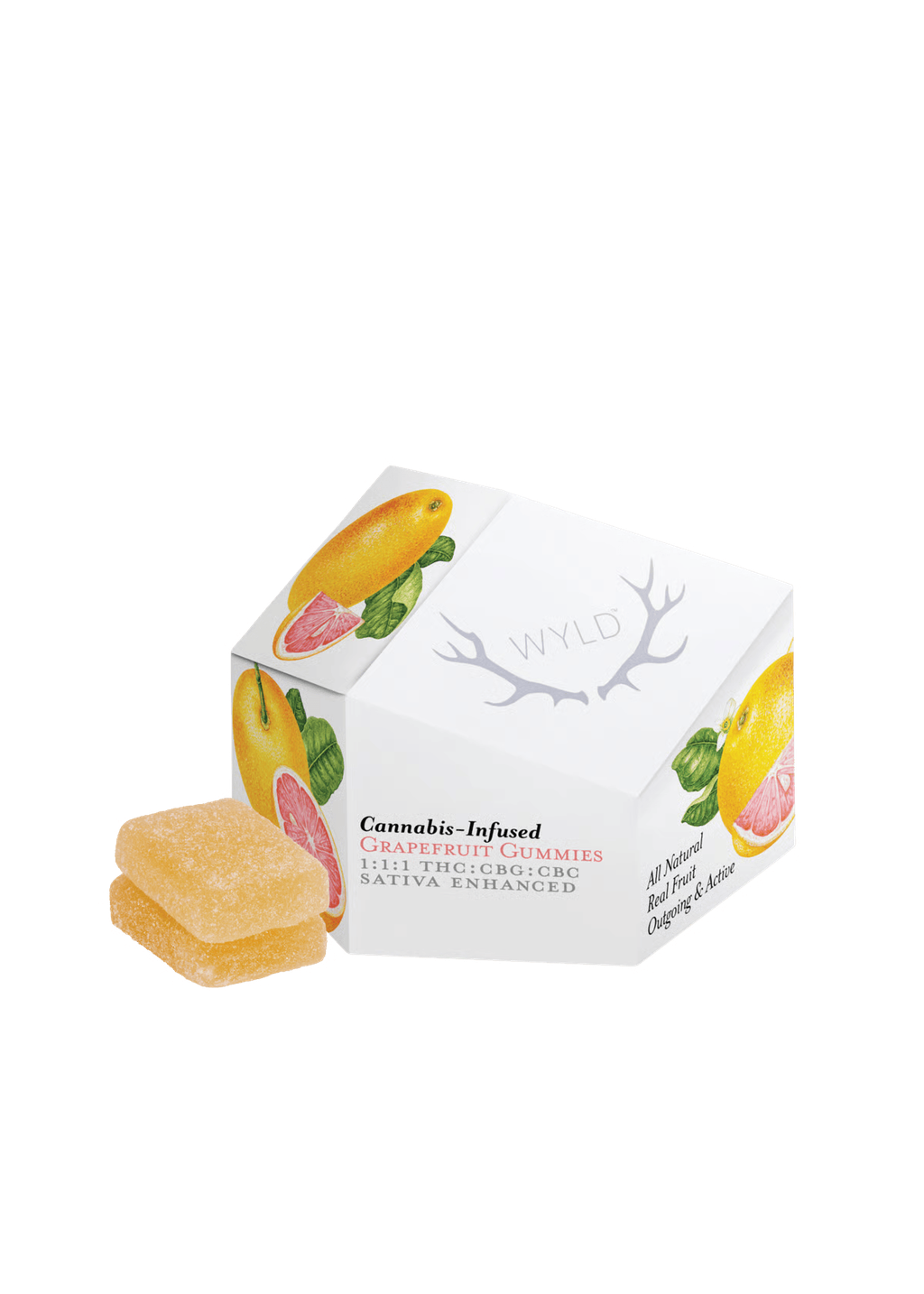 Photograph of product: Grapefruit 1:1:1 THC:CBC:CBG Gummies - ["40 mg"]