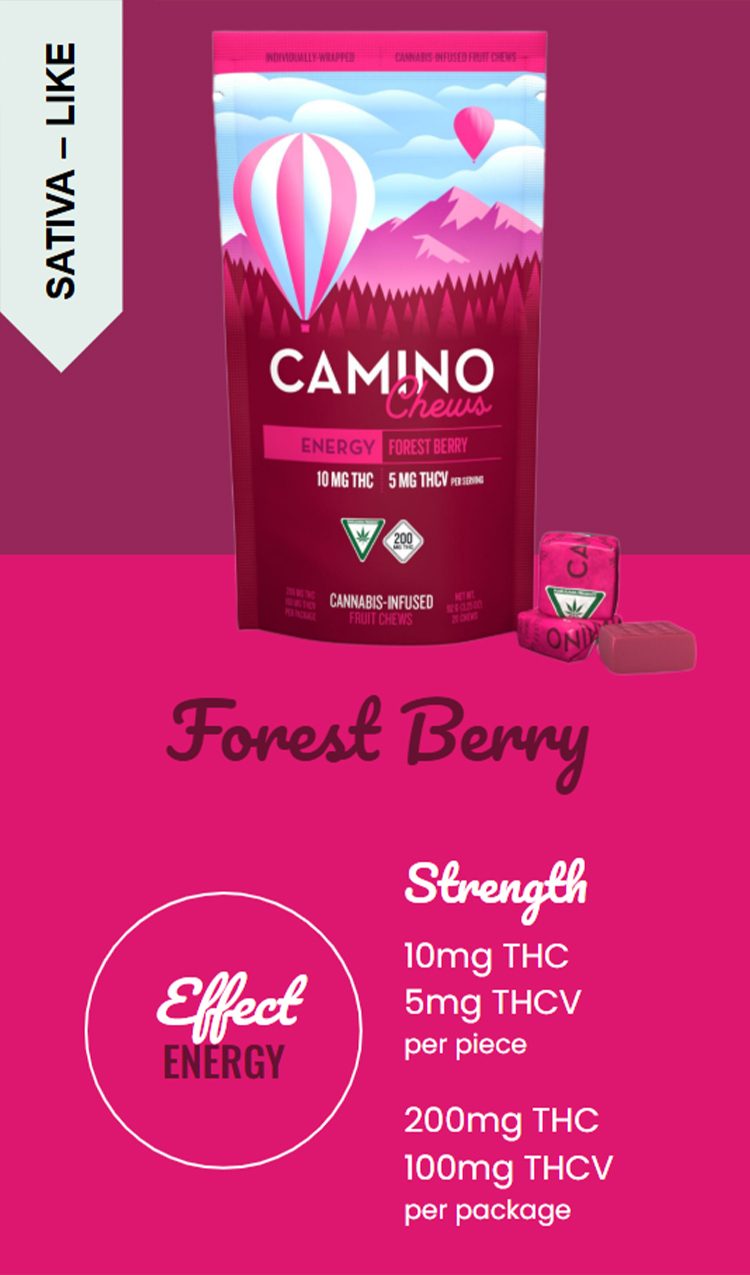 Photograph of product: AU Camino: Forest Berry 200MG Chews 10:5