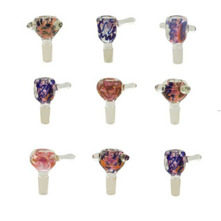 Photograph of product: Bowl - TF - 14mm Gold-Silver Fumed Glass Bowl