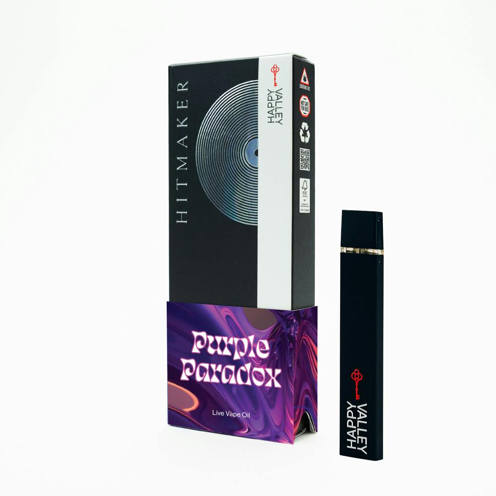 Photograph of product: Hitmaker Disposable | 1g | Oui'd Hybrid | Purple Paradox