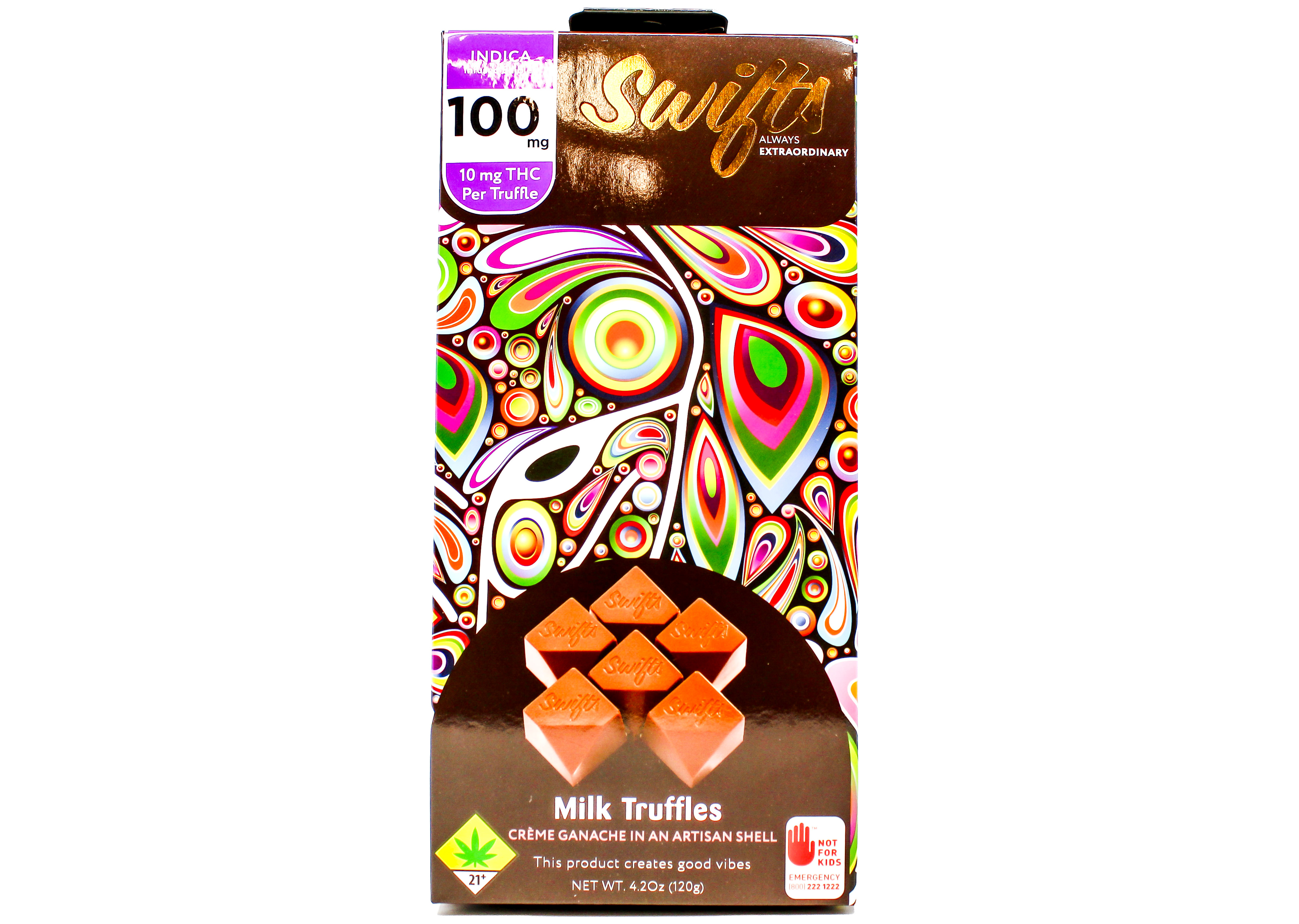 Photograph of product: GL Milk Chocolate Oui'd Truffles 10pk 100mg 25313