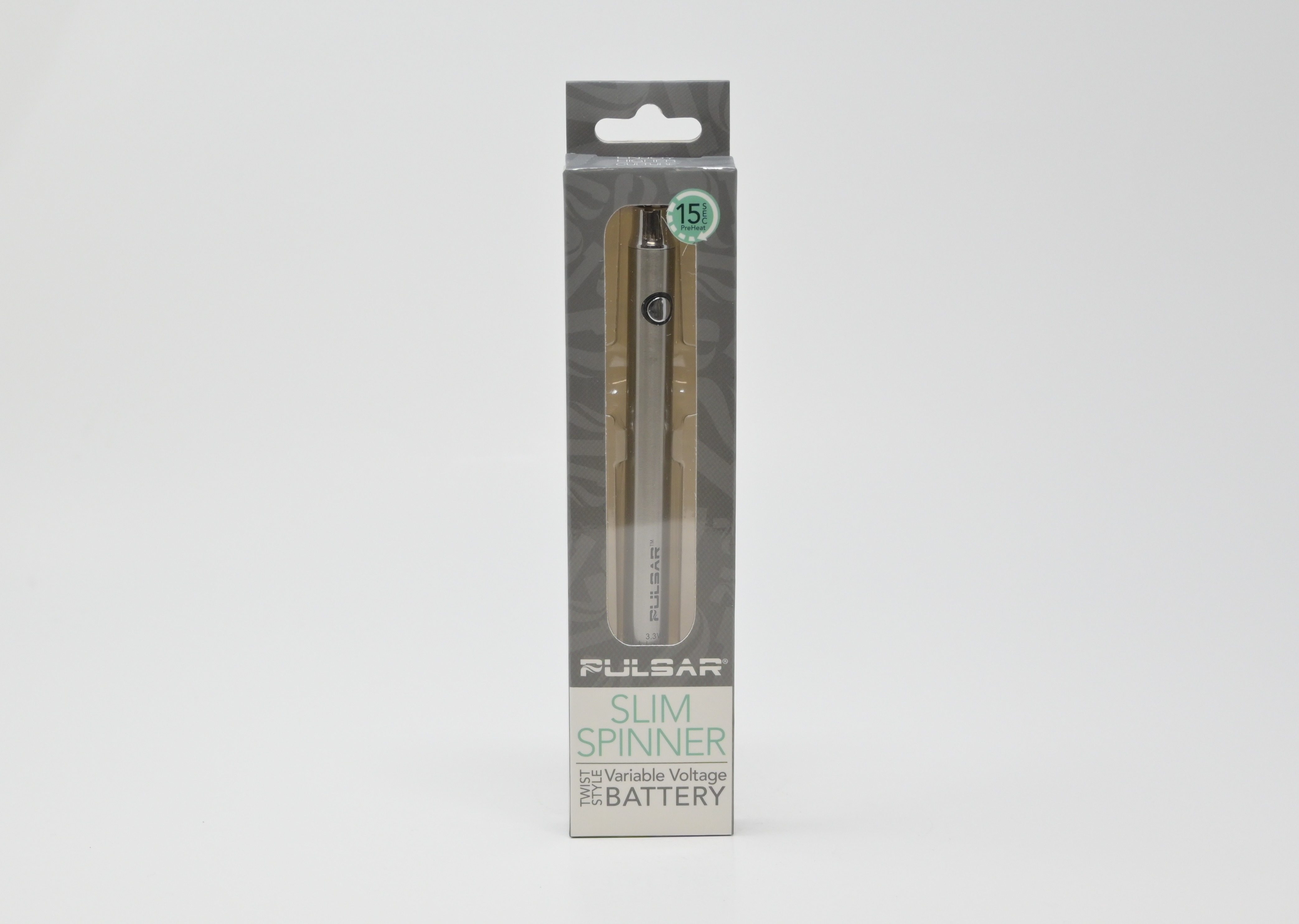 Photograph of product: Misc Merch | Battery | Pulsar | 510 Slim Silver Pen Battery
