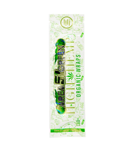 Photograph of product: HIGH HEMP - ORGANIC WRAPS - 2PK - AREA 51 GREEN