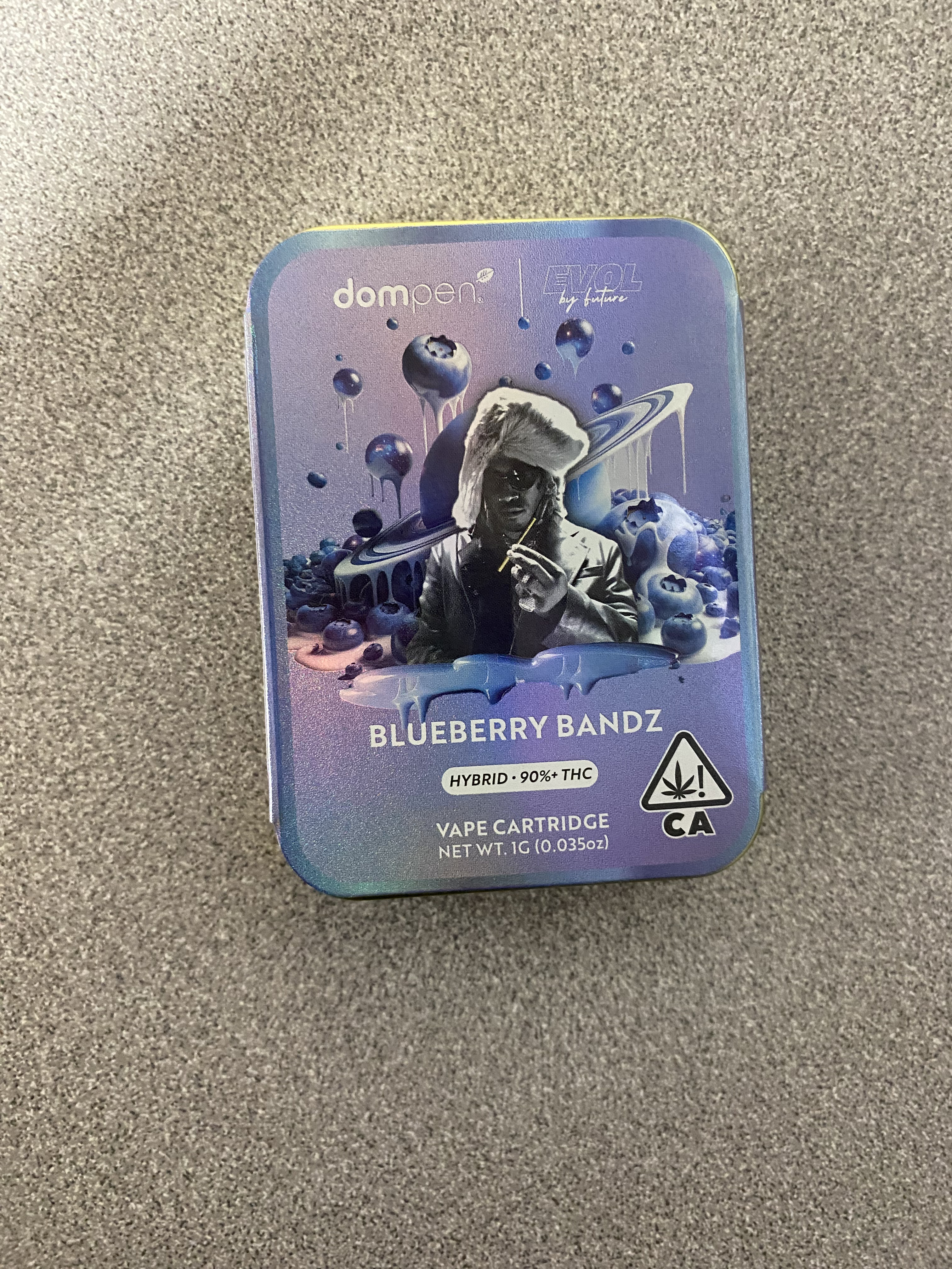 Photograph of product: DOMPEN X EVOL BY FUTURE- BLUEBERRY BANDZ- CARTRIDGE