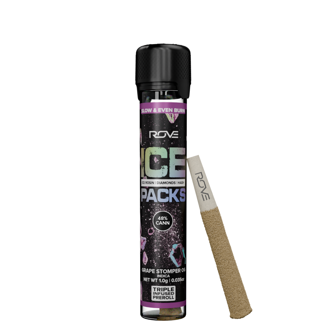 Photograph of Product: Grape Stomper OG - Infused Ice Packs (Rosin, Hash, and Diamonds) 1g