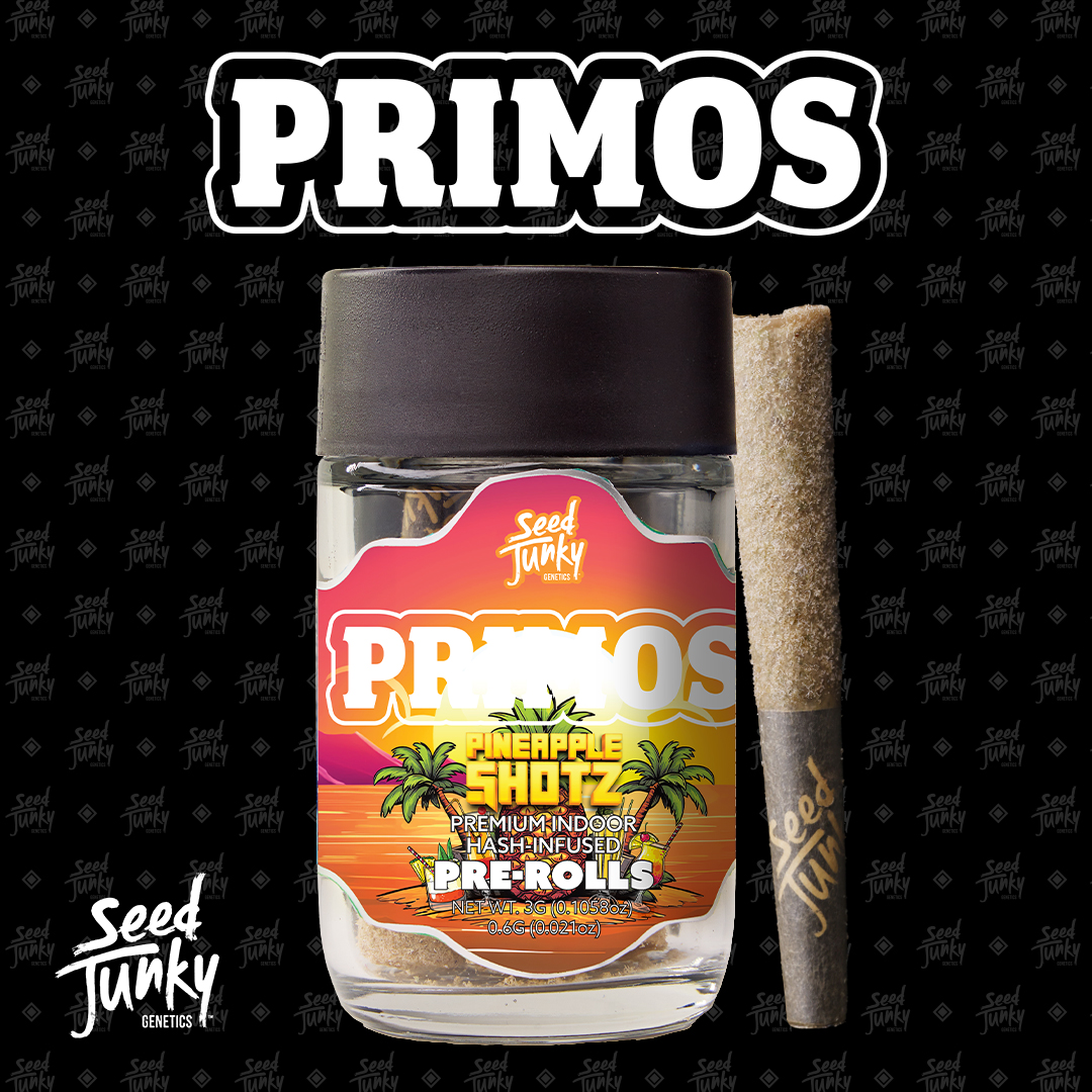 Photograph of product: Seed Junky Primos Pineapple Shotz Bubble au chocolat Infused 5pk