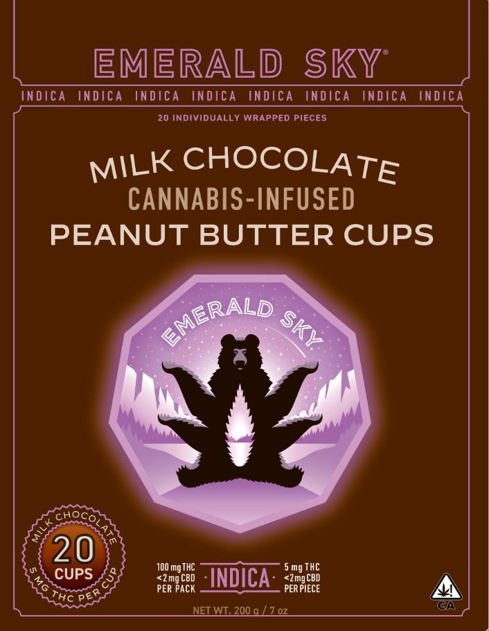Photograph of product: Emerlad Sky Oui'd Peanut Butter Cups (20 X 5mg)