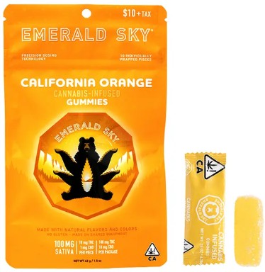 Photograph of product: California Orange [S] - 100MG Gummies 10PK