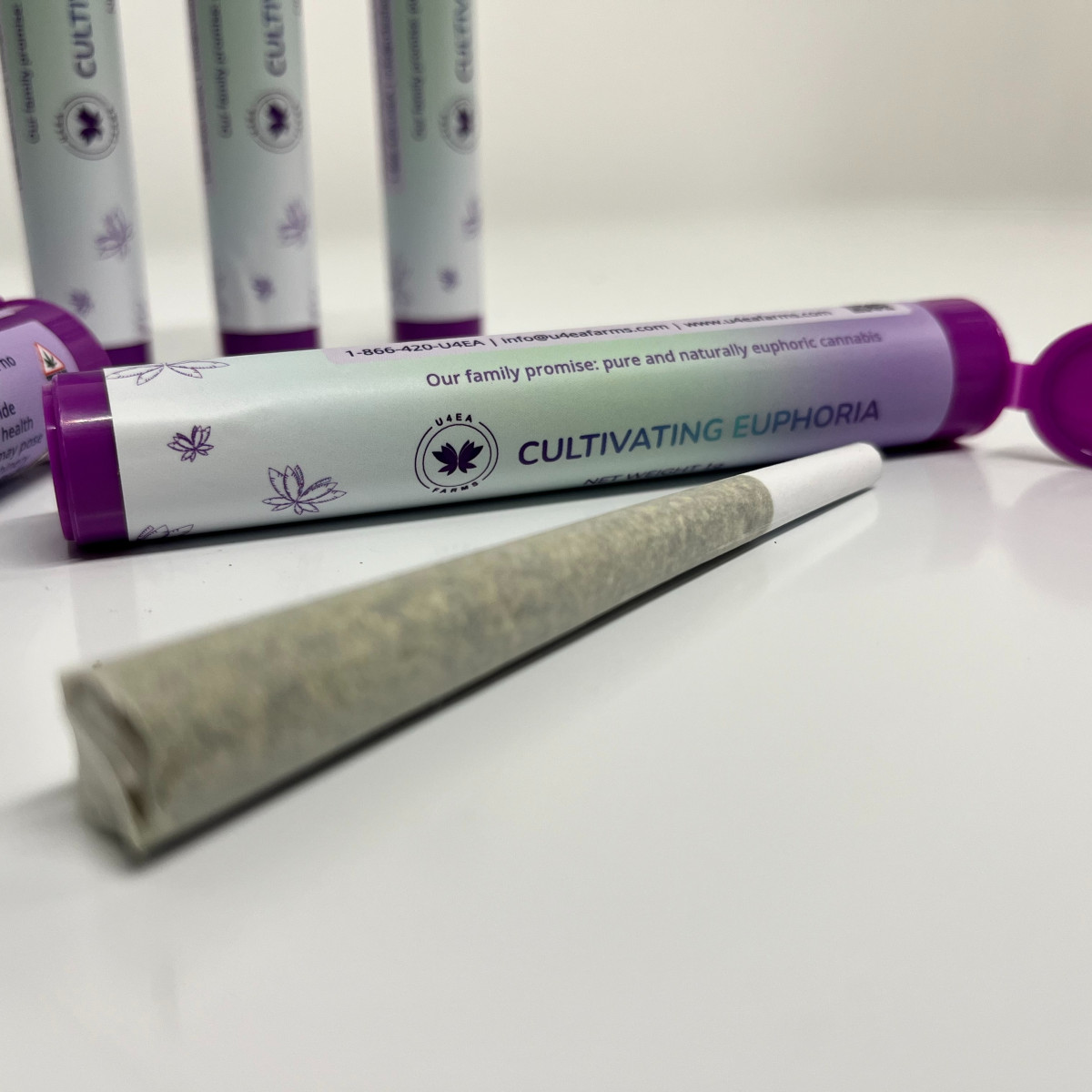 Photograph of product: U4EA Farms | Cherry Scented Marker Infused Pre Roll | 1G