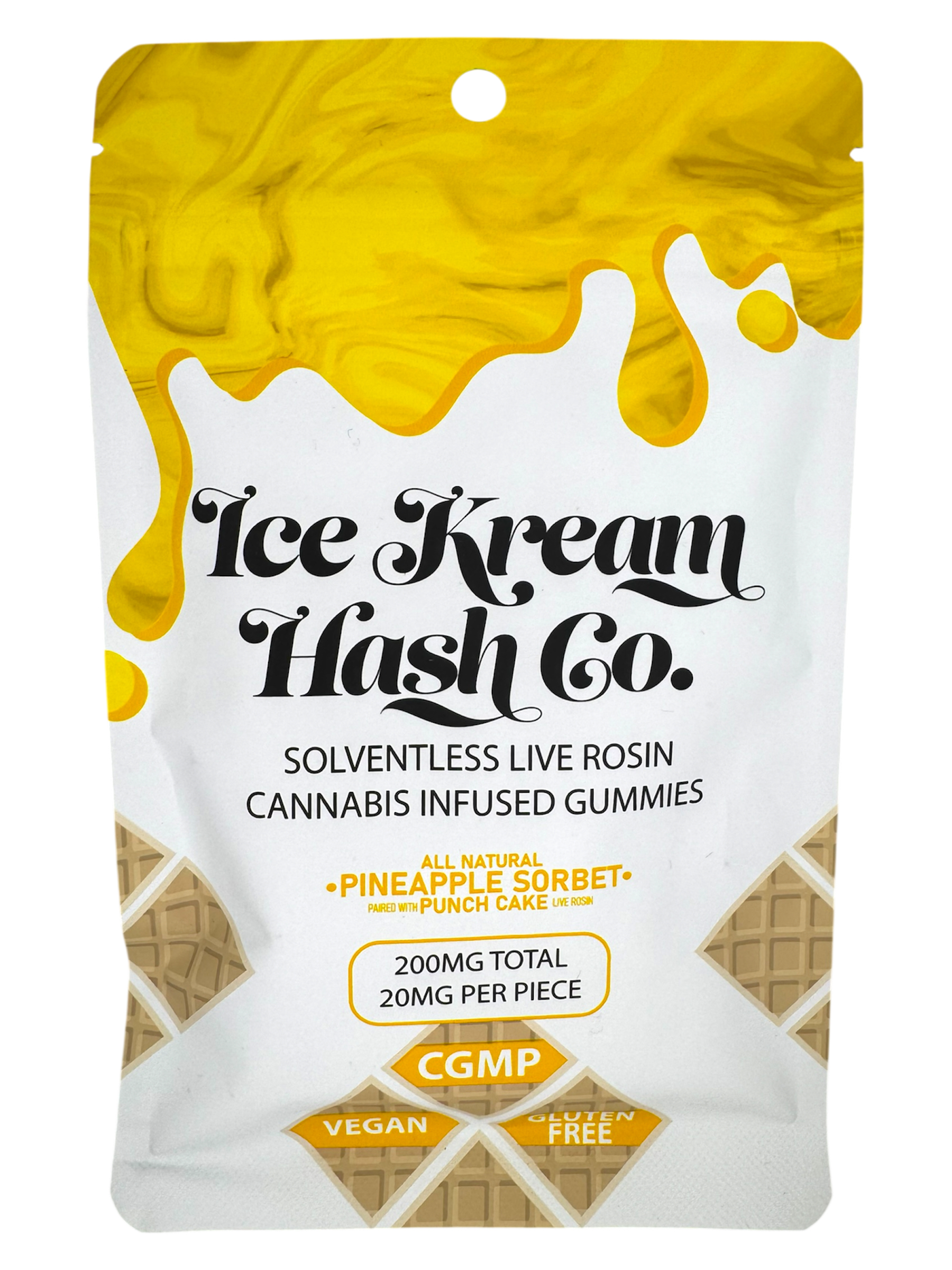 Photograph of product: 200mg Pineapple Sorbet Rosin Gummies