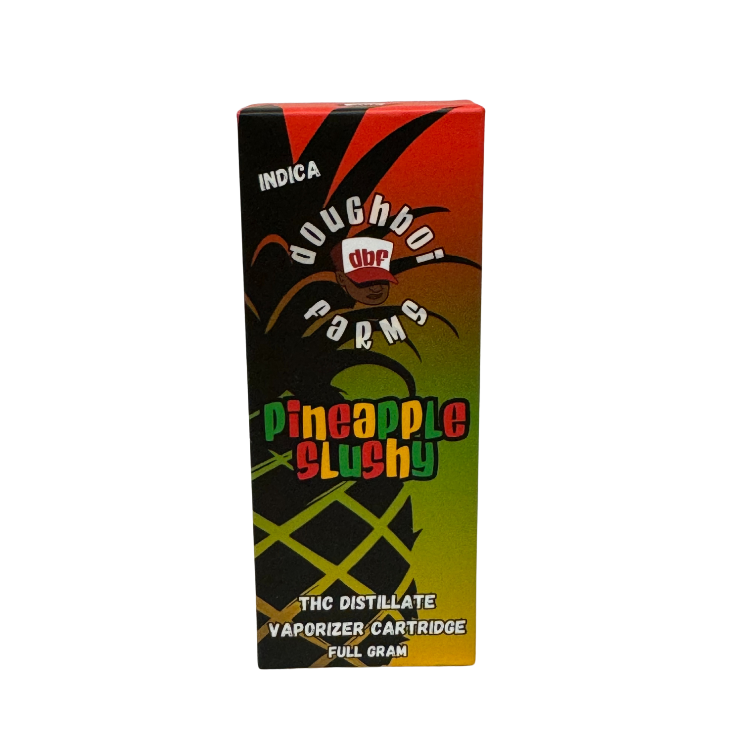Photograph of product: Distillate Vape Cartridge - 1g | Doughboi Farms | Pineapple Slushy