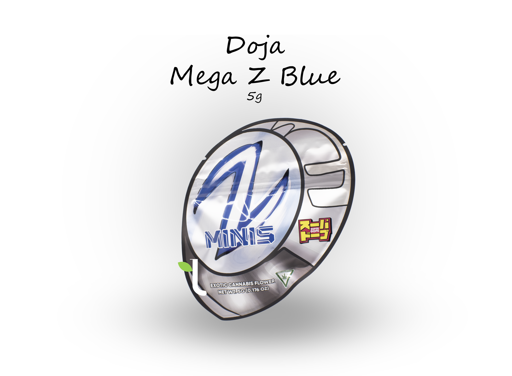 Photograph of product: Fear of Boof/Super Dope | Mega Z Blue | Pre-packaged 5g Smalls