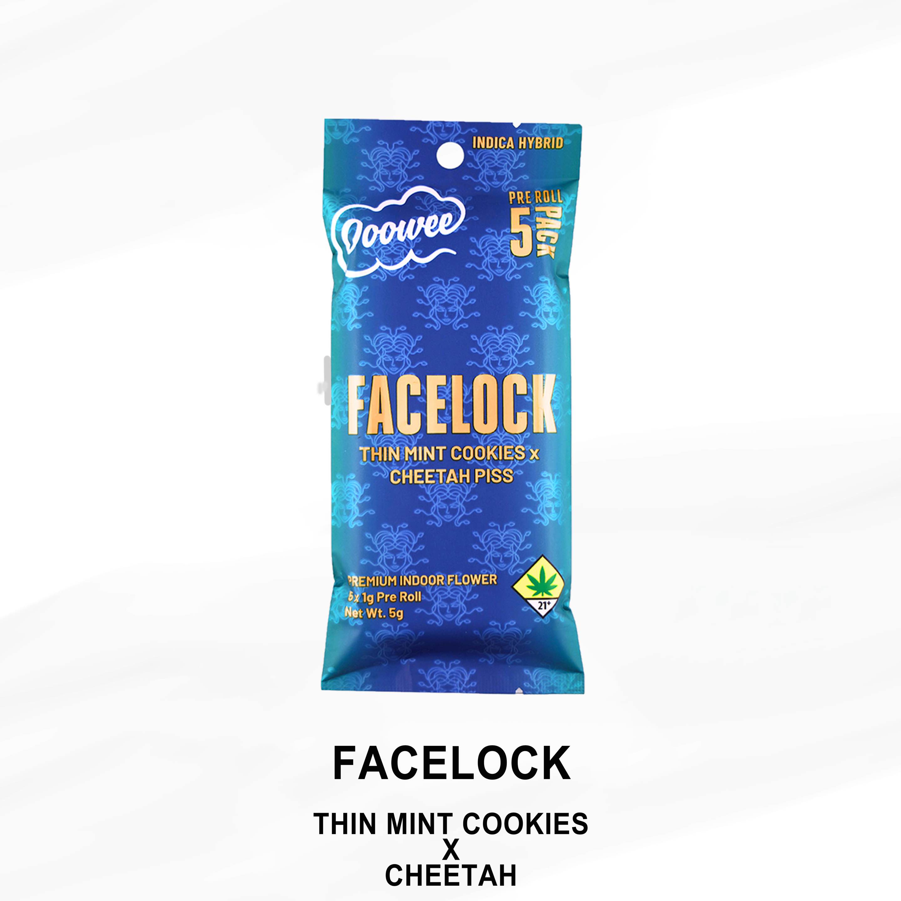 Photograph of product: Facelock Pre-Rolls 5 Pack
