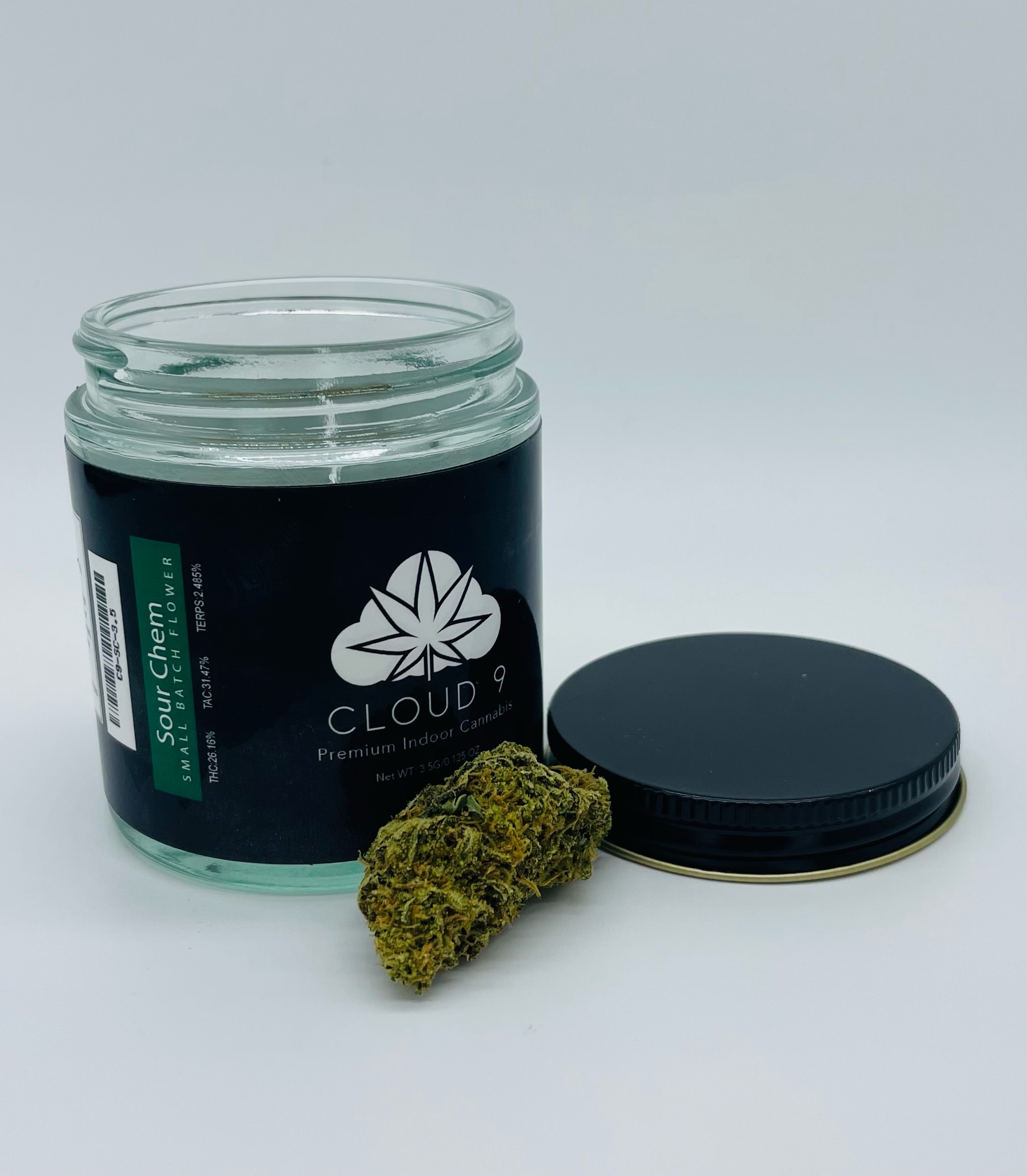 Photograph of Product: Cloud 9  | Sour Chem | Flower | 3.5g | 26.16% THC