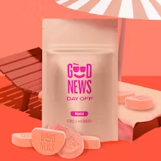 Photograph of product: Day Off Peach (S) - Gummies CBD:TH-oui (1:1) (100mg)