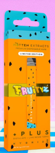 Photograph of product: Mitten + PLUS - Disposable 1g - Fruityz - 420 Limited Edition