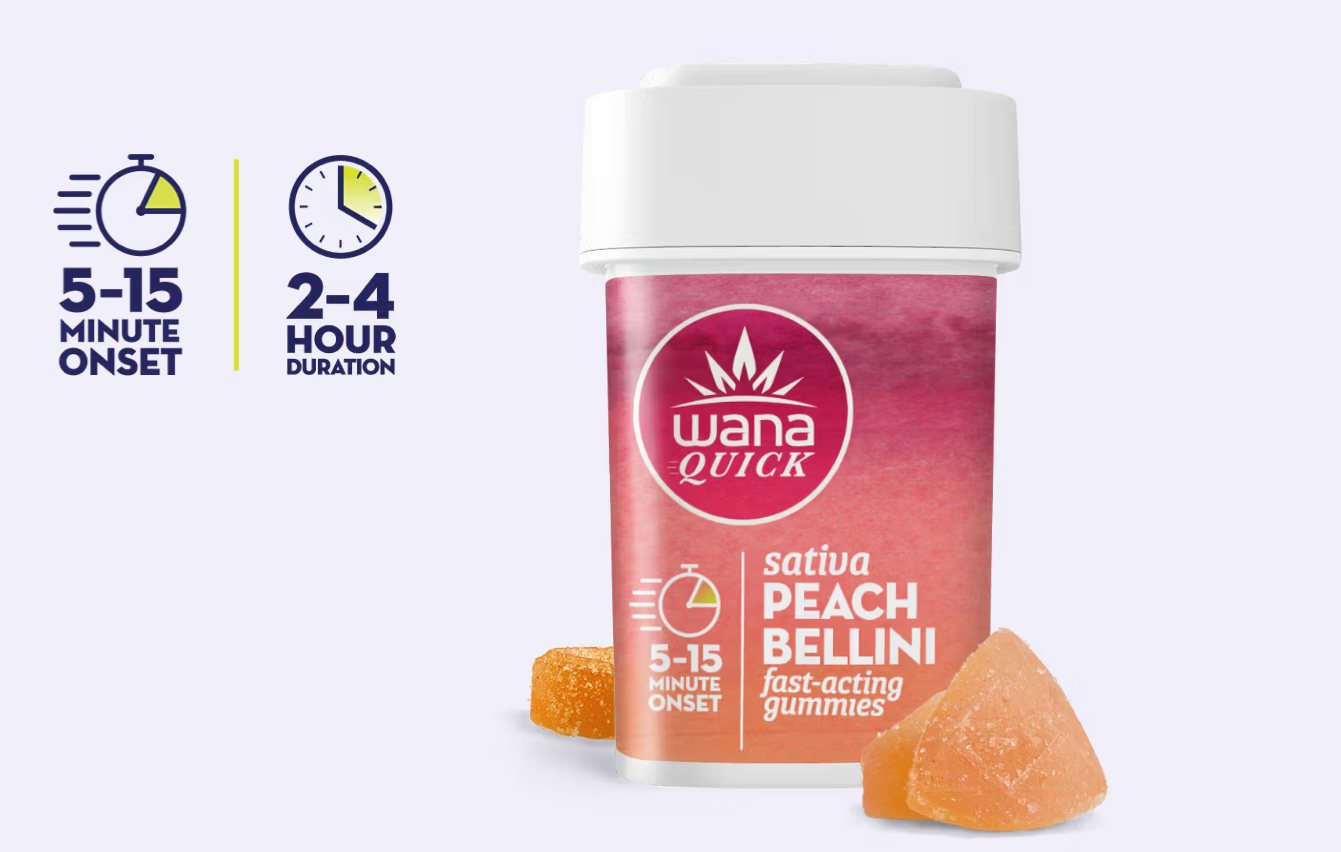 Photograph of product: Peach Bellini Oui'd | 100mg Fast Acting | Wana