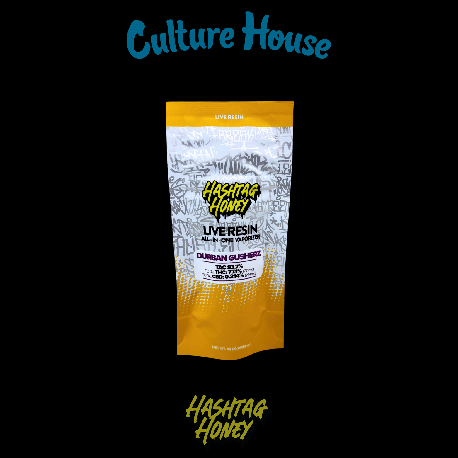 Photograph of product: au chocolattag Honey | Durban Gusherz | Live Resin | Disposable