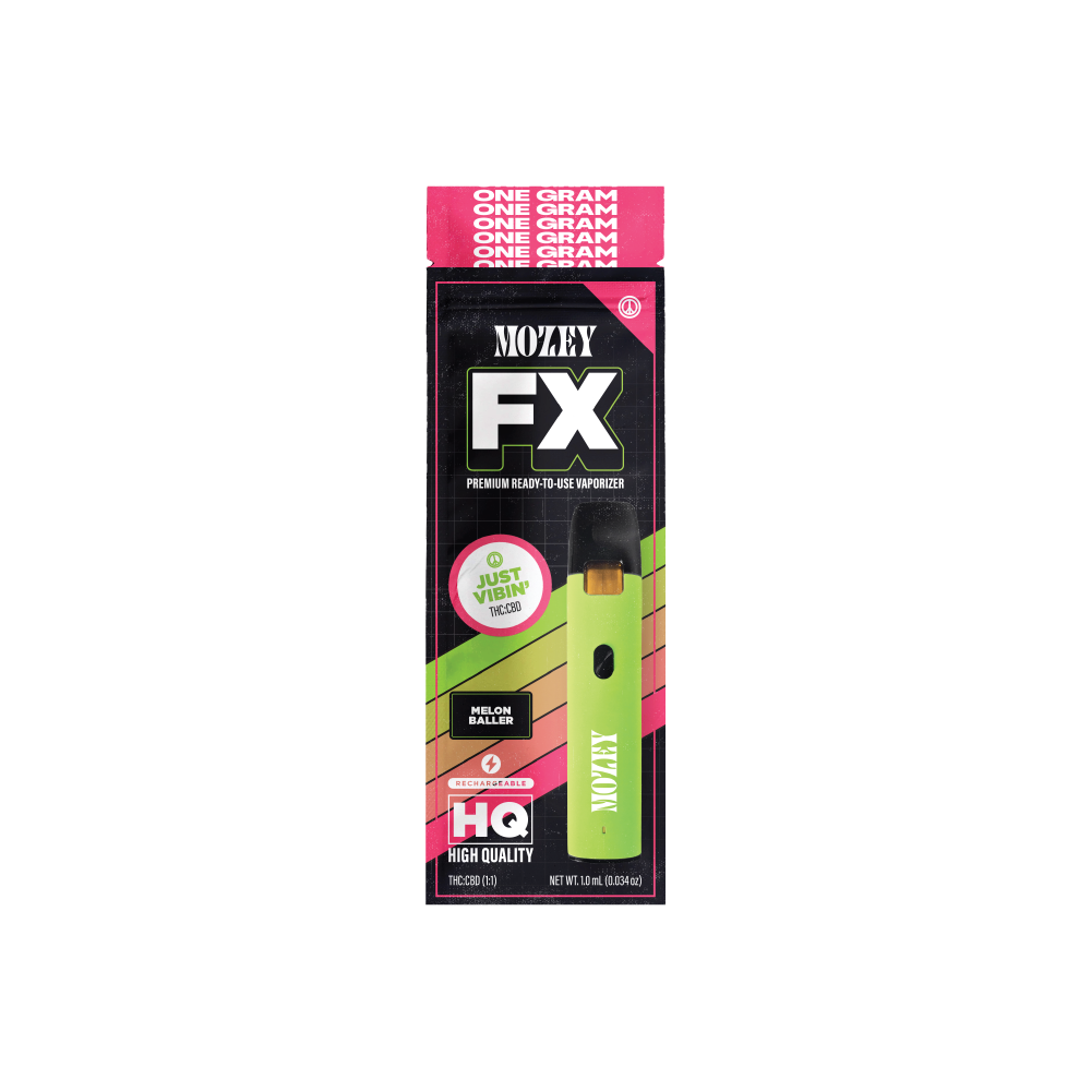 Photograph of product: Melon Baller 1:1 TH-oui:CBD | 1g | Disposable Vape | Mozey FX