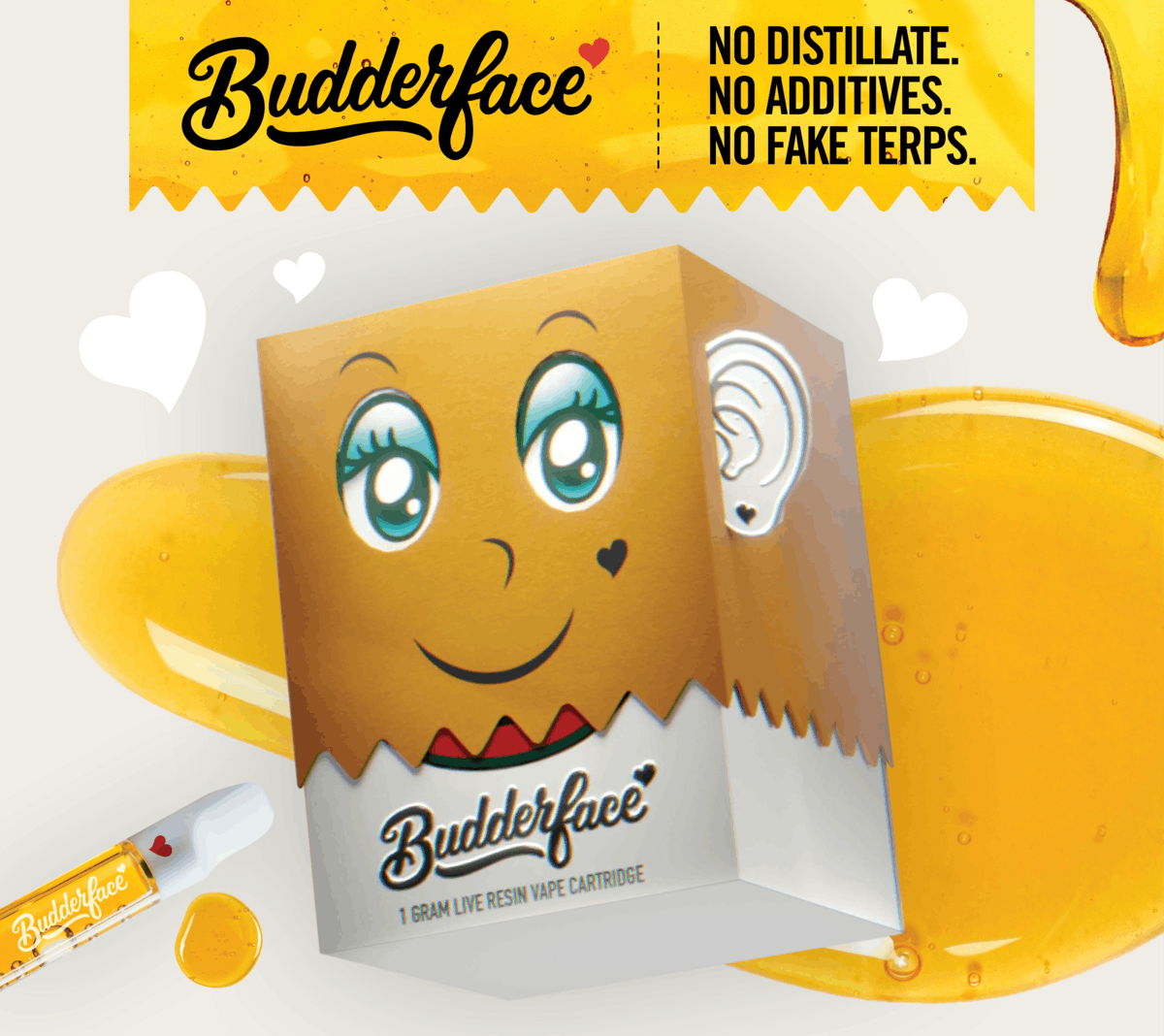 Photograph of product: BUDDERFACE | LRxLQD CART | 1G | BERRY RUNTZ