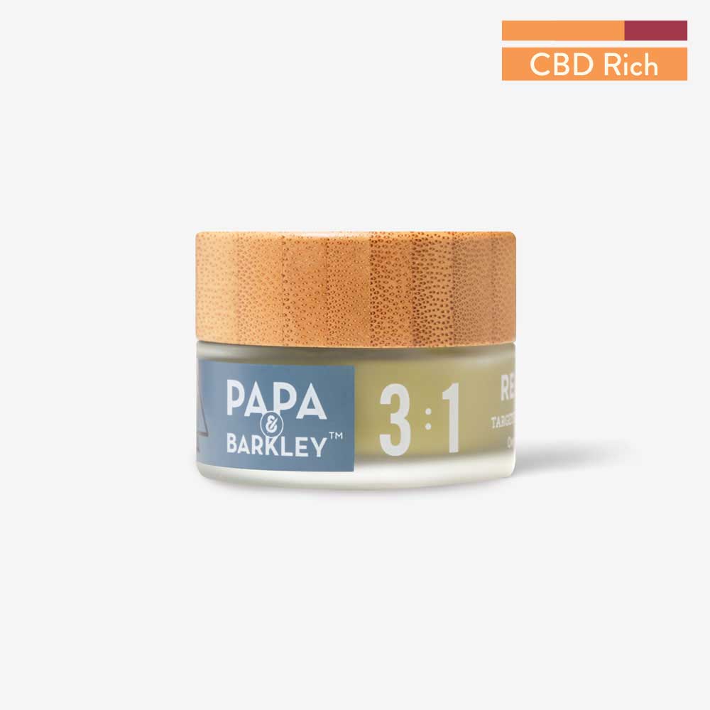Photograph of Product: CBD Rich 3:1 CBD:THC Releaf BALM 15ml - Papa & Barkley